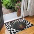thumbnail image 2 of Festive 3D Illusion Funny Prank Pattern Kitchen Mat Halloween Door Mats Indoor Ghost Plaid Floor Mat Kitchen Rug Buffer Anti-Slip Scraping Sand Absorb Sewer Clown Kitchen Mat Witch Doormat 30" X 17", 2 of 6