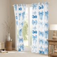 thumbnail image 3 of jejeloiu Kawaii Bow Tie Black Out Curtains,Blue Cherry Print Curtains Pack of 2 (42x63 Each) For Girls Teens, 3 of 6