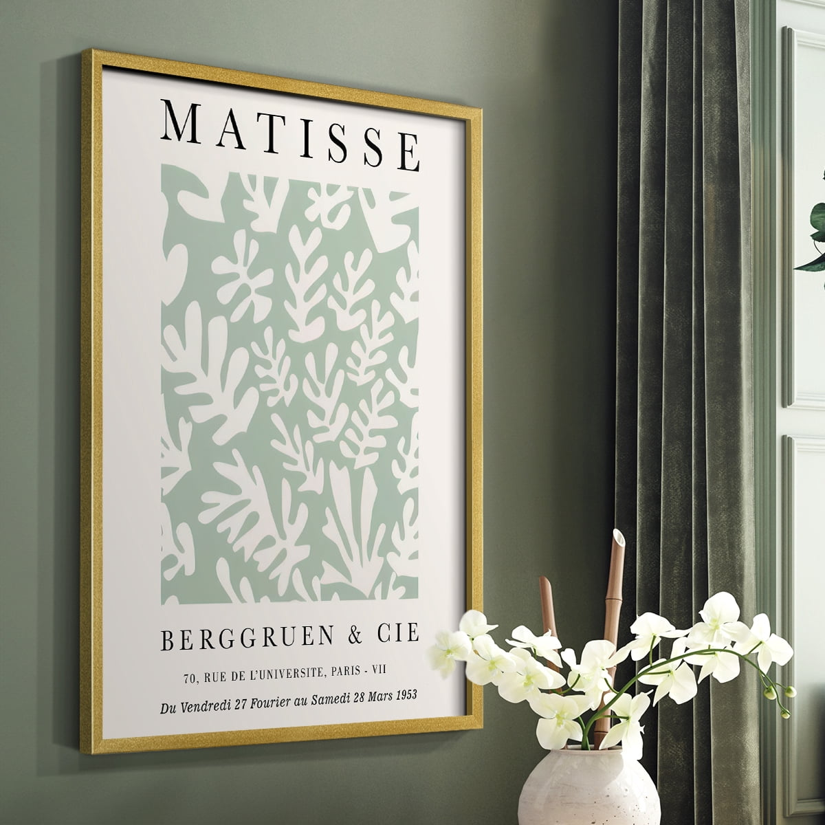 Matisse CLXXVIII Framed Print in Gold Solid Wood 16 x 20 Framed Print
