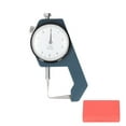 thumbnail image 2 of Tip Head Thickness Measuring Tool, Compact Accurate 0.1mm Resolution Portable 0 To 10mm Range Round Dial Thickness Gauge  For Paper For Hollow Pipe, 2 of 8