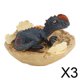 thumbnail image 1 of 3 Figuras De Dinosaurios De 3,35 Pulgadas, Miniplástico Para Niños Y Niñas, Suministros Para Regalos De Fiesta, Dragón De Doble Corona, 1 of 8