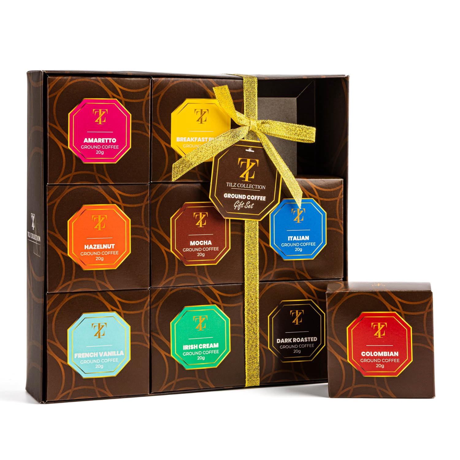 Coffee Gifts - Gourmet Coffee Gift Set, 9 Ground Coffee Assortment Gift Set, Coffee Sampler Gift Set, Tasting Kit, Gifts For Coffee Lovers, Ground Coffee Gift Basket, Gifts For Men And Women