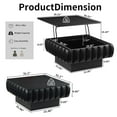 thumbnail image 5 of Lift Top Coffee Table with Hidden Storage, 31 inch Solid Wood Fluted Design for Small Space Living Room, Black, 5 of 11