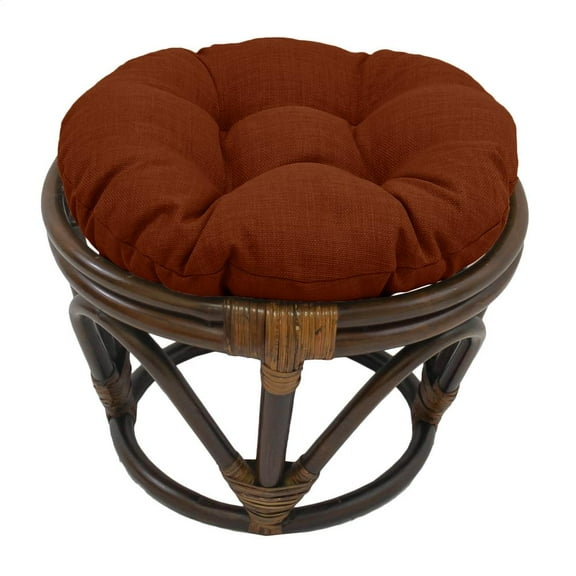 Blazing Needles 18-inch Round Spun Polyester Tufted Footstool Cushion