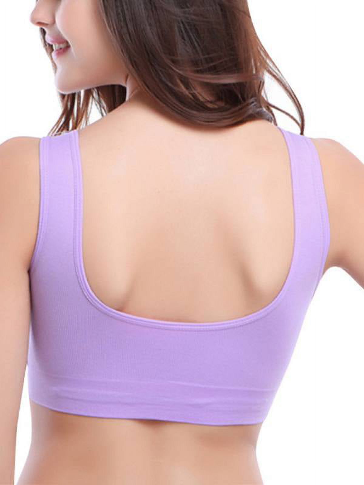 Babula Women Seamless Lace Padded Solid Color Sport Bras - image 2 of 2