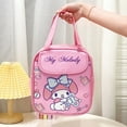 thumbnail image 6 of Cartoon Cinnamoroll Melody Kuromi Cute Kitty Lunch Box Bag Insulated Cooler Handbag Tote Handbag Waterproof, 6 of 13