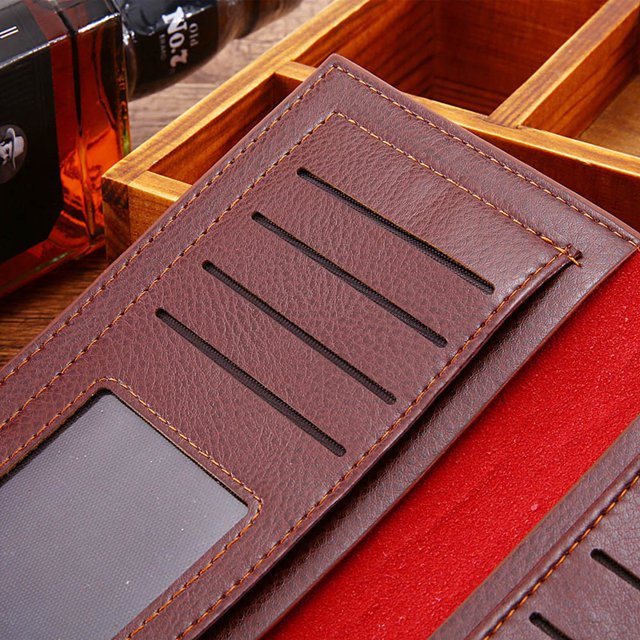 Man Wallet Leather Concise Money Bag Huge Capacity Purse Card Holder B