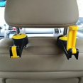thumbnail image 3 of Car Seat Back Hook With Phone Holder (2 Pieces, Yellow), 3 of 3