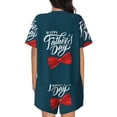 thumbnail image 4 of Womens Pajama Sets With Pocket, Happy Father's Day (3) Lounge Sets Short Sleeve Sleepwear PJ Sets for Women, 4 of 6