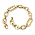 thumbnail image 1 of 14K Yellow Gold bracelet Fancy 7.5 in 10 mm Polished 7in Link, 1 of 2