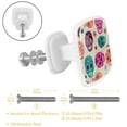 thumbnail image 2 of 4 Pieces Set Drawer Pulls Handle Square Wardrobe Cabinet Knobs with Stainless Steel Screws Furniture Kitchen Decor, 2 of 5