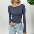 thumbnail image 2 of Weiqiqre Womens Tops Long Sleeve Off The Shoulder Tops Going Out Cute Basic Y2K Fall Fashion 2025 Outfits Clothes, 2 of 4