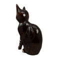 thumbnail image 3 of Balikraft Hand Made Wood Artisans "Kucing Loreng" Adorable Butterfly Ribbon Feline Cat Decorative Figurine 10.5"H, 3 of 6