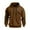 Brown, variant on Men's Zip Up Hoodie with Arm Pocket, Casual Cardigan Style Sweatshirt, Large Size Fleece Jacket for Streetwear, Christmas Gift, Fall Winter Comfort and Travel,White,XL