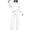White, variant on Trikvn Womens Sweatsuits 2 Piece Set Casual Crewneck Long Sleeve Sweatshirt and High Waisted Wide Leg Sweatpants Matching Sets Fall Tracksuit Lounge Activewear Outfits