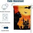 thumbnail image 4 of Black Cat Garden Flag 12 x 18 Halloween Cat with Green Eyes Decorative Flags for Outside Yard Decor Double Sided, 4 of 7
