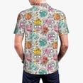 thumbnail image 6 of Wukai Skull and Flowers Men’s Polo Shirts,Quick-Dry Athletic Shirt,Classic Fit Shirts-, 6 of 8