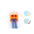 thumbnail image 3 of 10pcs 400V 24A 0.75-2.5mm 4 Way Terminal Block Push Wire Connector (Orange), 3 of 6