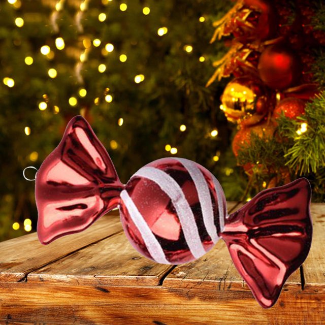 Decoración colgante de caramelo, adornos de regalo rojos y blancos, accesorios de remolino novedosos 18CM D Colcomx Colgante de caramelo