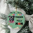 thumbnail image 3 of Kinda Busy Being Kindergarten Teacher and Pitbull Mom Ceramic Round Ornament Terrier Dog Lover Home Tree Decor - 02005, 3 of 5