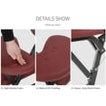 thumbnail image 4 of Foldable Massage Chair Adjustable Tattoo Chair Spa Chair Portable Therapy Chair w/Free Carry Case& Face Cradle, Burgundy, 4 of 7