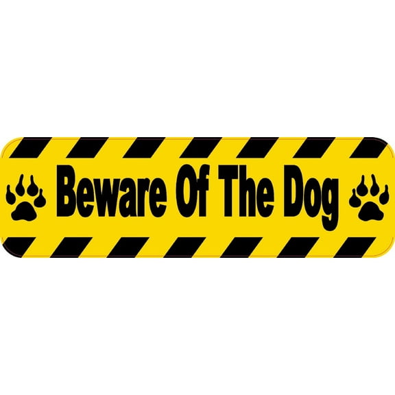 10in x 3in Beware of Dog Warning Sign magnet bumper  magnetic magnets