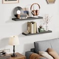 thumbnail image 2 of Fairy 2pcs Gray Floating Shelves for Wall, 22.5in Wall Mounted Storage Shelves for Bathroom, Kitchen, Bedroom and Living Room, 2 of 7