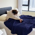 thumbnail image 4 of Bizhua Blanket Wide Strip Thickened Imitation Hair Border Coral Fluff Blanket Flannel Blanket Cover Blanket, A Blanket Is 180*200, 4 of 9