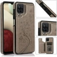 thumbnail image 2 of Phone Case for Samsung Galaxy A42 5G with Tempered Glass Screen Protector Card Holder Wallet Cover Stand Flip Leather Cell Accessories Glaxay A 42 G5 Gaxaly 42A S42 4G 2021 Cases Women Men Gray, 2 of 14