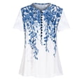 thumbnail image 4 of Camisetas con estampado floral con cuello en V para mujer Blusas femeninas cómodas de encaje con estilo Tops OAVQHLG3B Store lin121212, 4 of 5