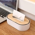 thumbnail image 2 of GUOOL Wooden Tissue Box Paper Storage Box for Restaurants Bars Conference Room Bar Office White, 2 of 9