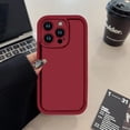thumbnail image 6 of Compatible with iPhone 13 Pro Max Case, Slim Soft Gel Rubber TPU Material, Full Camera Protection, Shockproof Protective Phone Case for Women Girls Boys (Red Wine), 6 of 13
