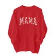 thumbnail image 4 of Penkiiy Mujer Mama Sweatshirt Casual Manga Larga Camisetas Cuello Tripulador Camisetas de Primavera 2025 Ropa Nueva S Rojo, 4 of 7