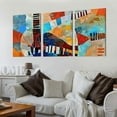 thumbnail image 2 of Ullo0ord Large Wall Art Colorful Abstract Canvas Wall Decor Living Room Decorations Bedroom Decor Aesthetic Gallery Artwork Modern Office Decor Abstract Impressionist Painting  12x16x3pcs, 2 of 6