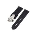 thumbnail image 1 of Correa de reloj con hebilla de mariposa, repuesto de correa de silicona para reloj, herramientas de correa Panerai, hebilla de acero, 1 of 5