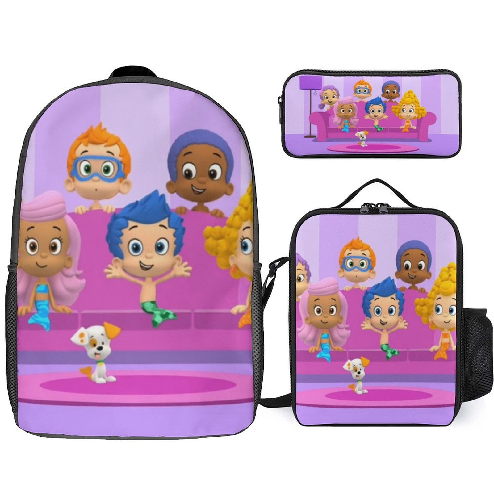 INTIMO Sesamstraße Rucksack-Set Mit Elmo & Abby Cadabby – 3-teilig Mit Lunchbox & Federmäppchen | Für Kinder Ab 3