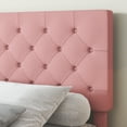 thumbnail image 2 of 4 EVER WINNER Queen Bed Frame, Queen Upholstered Platform Bed with Button Tufted Headboard, Pink Queen Bed Frame, Pink, 2 of 7