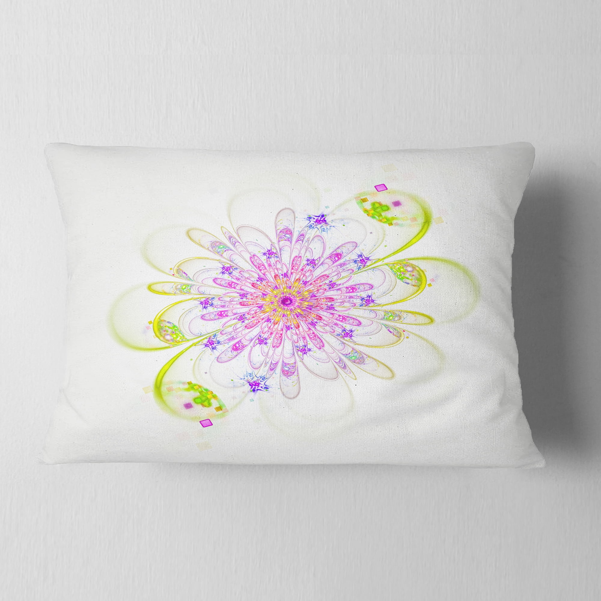 Designart 12" x 20" Purple Polyester Throw Pillow