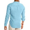 thumbnail image 3 of TRKIYQC Camisa de Hombre, Camisa de Manga Larga con Botones, Tops sólidos de otoño, Ropa de Calle para Diario Informal TRKIYQC moda, 3 of 5
