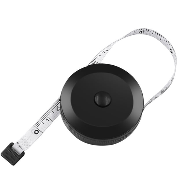 Speravity Cinta métrica ABS para necesidades de costura y sastrería: cinta métrica precisa y fácil de coser Cinta métrica a medida Medidores de medidas dimensionales caparazón negro yo blanco