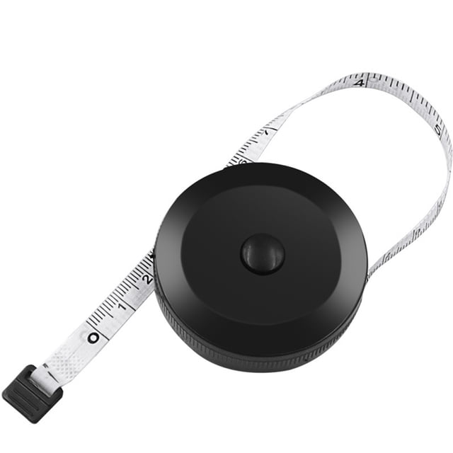 Kenally Cinta métrica a medida para medidas corporales precisas y proyectos de costura Cinta métrica de costura ABS multifuncional negro Type3 NO3