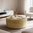 thumbnail image 6 of LIVILAND 28" Round Indoor/Outdoor Coffee Table - Sahara Oak Travertine, 6 of 8