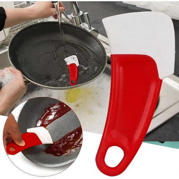 Pan Scrapers Pot Scraper Cast Iron Pan Scraper Iron Skillet Scraper Scrubber for Cleaning Grease,Scrapper for Cast Iron Skillets,Cookware,Pans,Dishes,Pots Kitchen Tool Plastic Scrapers