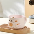thumbnail image 4 of Bewildely Juego apilable de 4 tazas lindas de colección, tazas para amantes de los gatos, tazas adorables para gatos, tazas para tazas para Teteras Albaricoque 300ML, 4 of 6