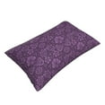 thumbnail image 3 of EasygdpRetro Florals Purple Polyester Fiber Double-Sided Pillowcase,Super Soft,Comfortable And Luxurious Pillowcase,Not Easy To Break Or Deform- 14"X20", 3 of 9