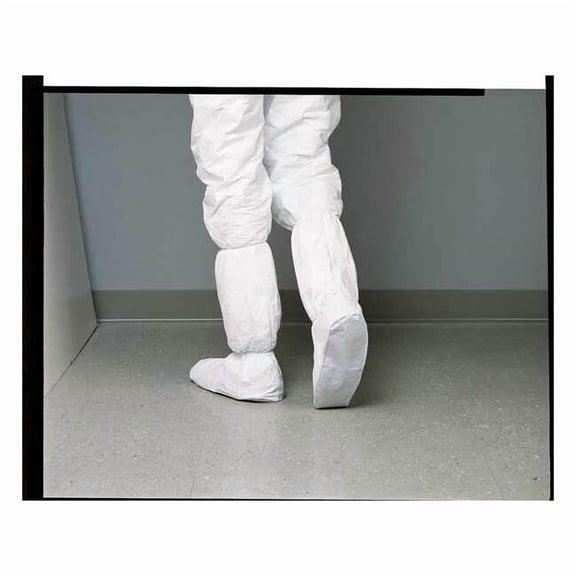 Disposable Boot Covers, M, Tyvek(R) IsoClean(R), Elastic, Serged Seam IC444SWHMD02000B