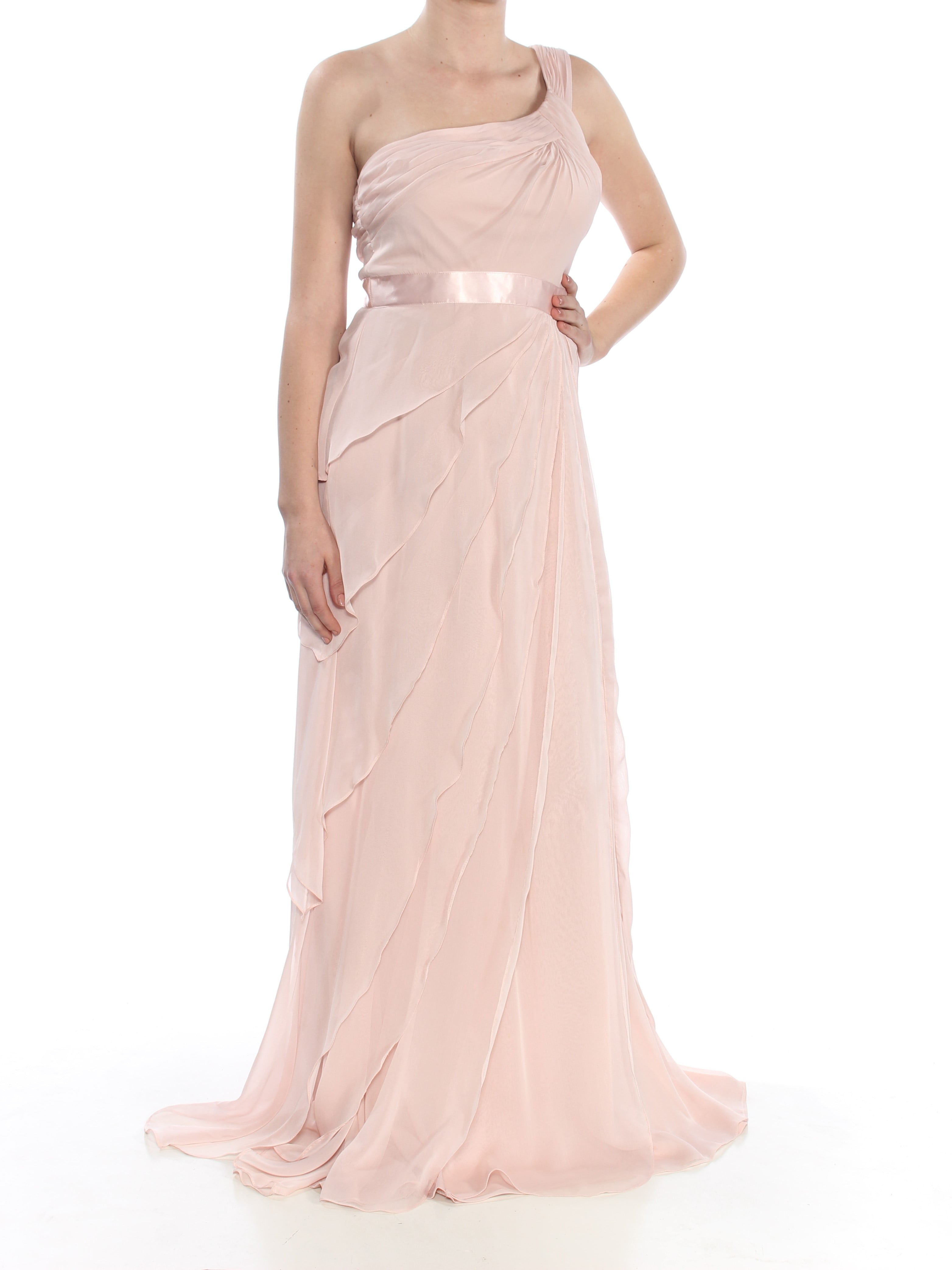 Adrianna Papell - ADRIANNA PAPELL Womens Pink One Shoulder ...