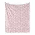 thumbnail image 1 of Flower Soft Flannel Fleece Throw Blanket, Rose Silhouettes Pattern Floral Simplicity Abstract English Garden Print, Cozy Plush for Indoor and Outdoor Use, 60" x 80", Rose White, by Ambesonne, 1 of 6