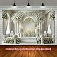 thumbnail image 2 of Elegant White Floral Arch Party Backdrop White Lush Flowers Aesthetic Floral Wedding Photography Background Arch Door Banner Wedding Bridal Party Photo Booth Props, 2 of 5