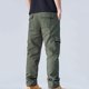 thumbnail image 4 of Pantalones largos para hombre, pantalones de algodón, color liso, multibolsillos, pantalones cargo, pantalones de trabajo, pantalones cargo casuales, pantalones de pierna recta, pantalones vaqueros, p, 4 of 4